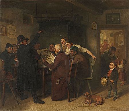 August Heinrich Niedmann : Der Zirkus kommt, 1880.