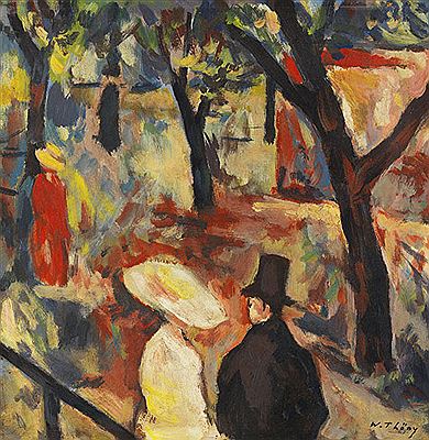 Wilhelm Thony : Spaziergänger im Park, 1922