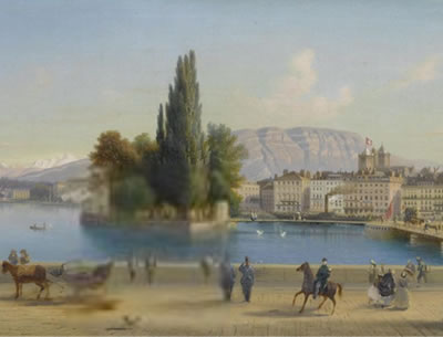 Charles-Louis Guigon : View of Geneva.