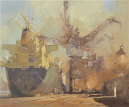 Maxwell Wilks : Loading Coal, Port Melbourne