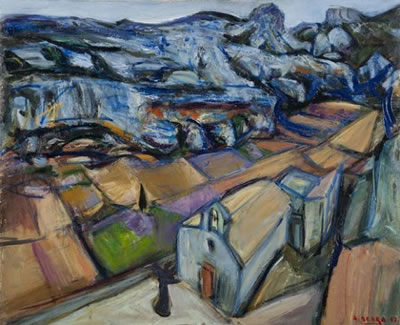 Antoine Serra : Paysage des Alpilles.