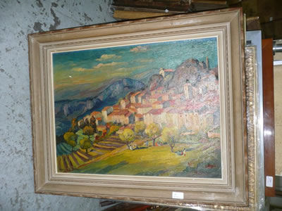 Marguerite Allar : Village provençal.