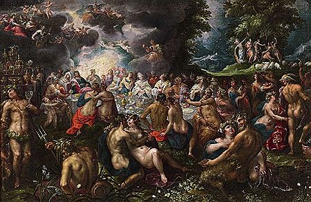 Gillis van Valckenborch : THE MARRIAGE OF PELEUS AND THETIS