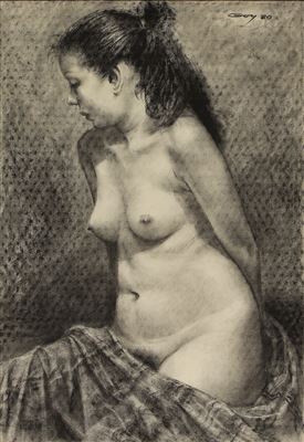 Agustin Goy : Charcoal Nude VI