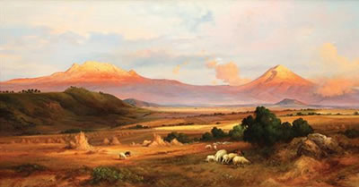 Francisco Urbina : Landscape from the Valley of Mexico