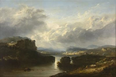 William Henry Crome : BALLOCH FERRY, LOCH LOMOND