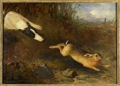 Thomas Woodward : GREYHOUND IN PURSUIT OF A HARE