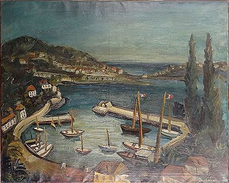 Georges Boulmant : Paysage Ville Franche