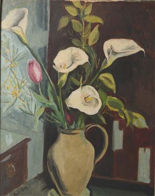 Phyllis Bray : Still life with lilies