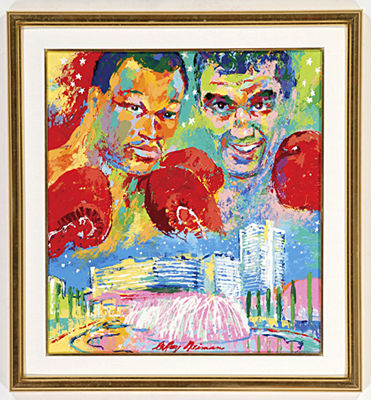 Willard Mullin : Larry Holmes vs. Gerry Cooney original for fight poster