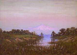 Charles (CC) McKim : Mountain at Sunset