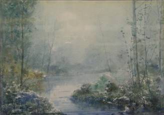 John Crook : Misty Spring Landscape