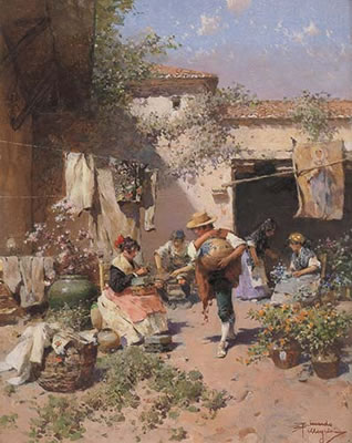 Riccardo Pellegrini : Lavori in cortile