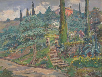 Carlo Aimetti : Agavi e cipressi, Alassio, 1959