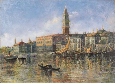 Piero Focardi : Venezia, riflessi sulla laguna