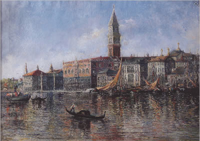 Piero Focardi : Venezia, riflessi sulla laguna