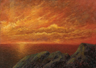 Giovanni Boffa : Tramonto rosso