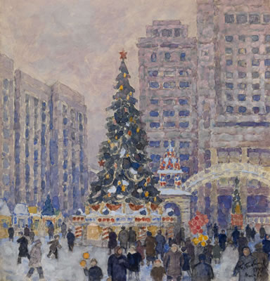 Mikhail Bobyshov : New Year Tree on Manege Square