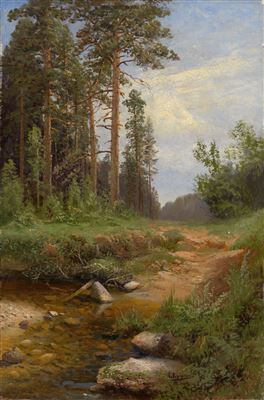 Semyon Feodorovich Feodorov : Forest Landscape with a Brook