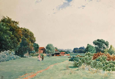 James Walter Robert Linton : Rural Scene (Possibly Guildford)