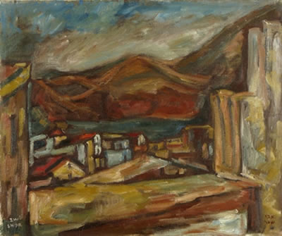 Zvi Shor : Landscape in the Galilee