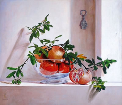 Gustavo Valenzuela : Bowl with Pomegranates