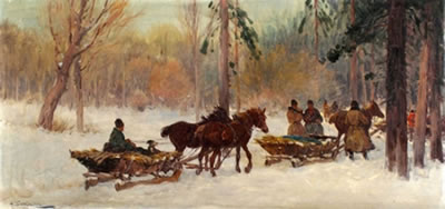 Adam Setkowicz : Sledges in the Snow