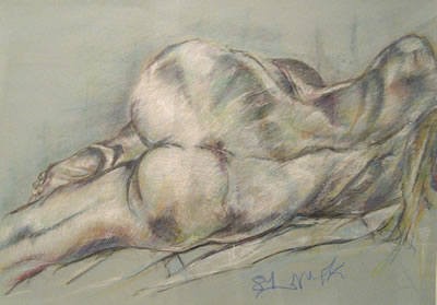 Eliaz Slonim : Reclining Nude