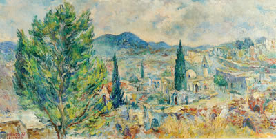 David Labkovski : Landscape in Safed, 1977