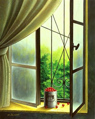 Avi Belaish : Cherries on the Windowsill