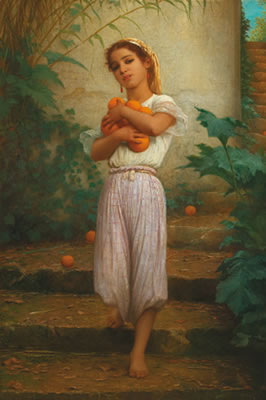 Charles Zacharie Landelle : Jeune fille aux oranges