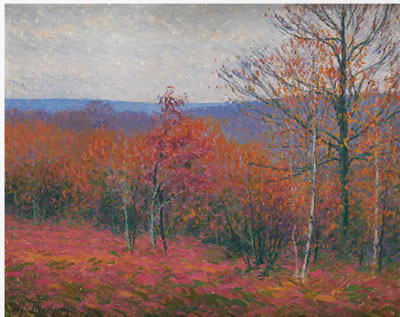 Jean François Auburtin : Sous bois en automne