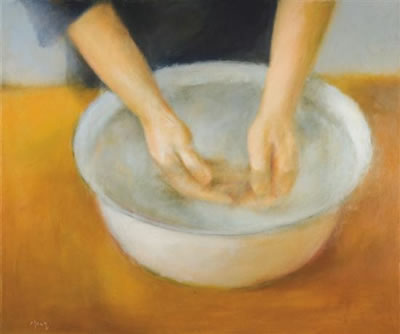 Jacob Carmely : A woman washing her hands