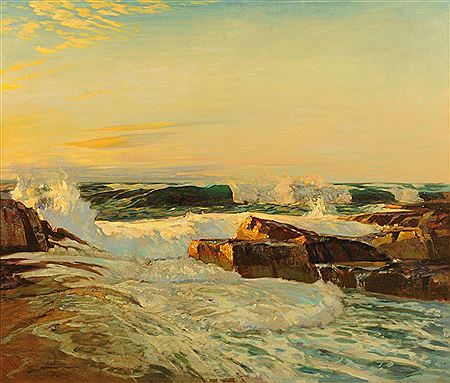 Robert Borlase Smart : 'Evening on The Cornish Coast'