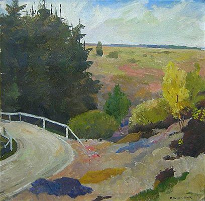 Robert Crommelynck : Paysage au pont