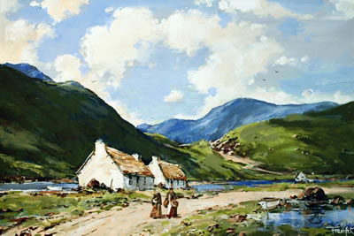 Frank Fitzsimmons : 'Cottages below the Mountains'