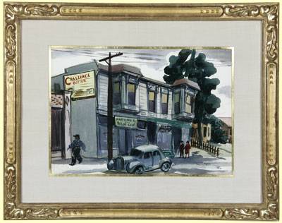 Dorothy Sklar : Car & figures in urban Los Angeles scene