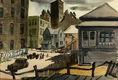 Dorothy Sklar : Urban street scene