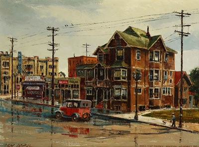 Ben Abril : Angels Flight Pharmacy, Bunker Hill, Los Angeles 1929