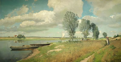 Paul Vorgang : Summer at Spree river