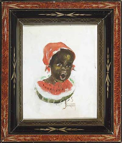 Catherine Haynes Stockwell : Little Black Girl Eating Watermelon