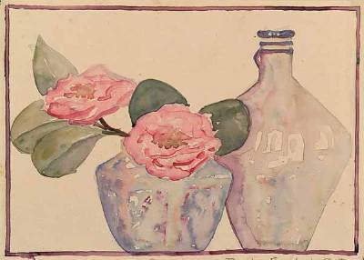 Ruth Fontenot : Camelias in a Vase