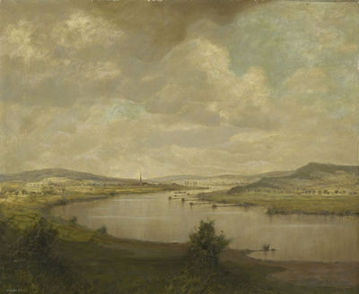 Hermann Gradl : View onto Thungersheim on Main