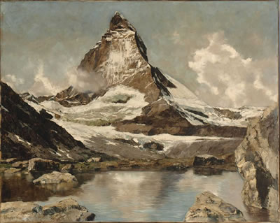 Josef Burger : Blick auf das Matterhorn.