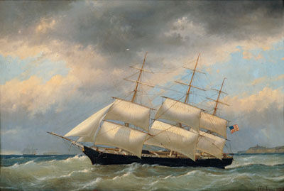 Egidius Linnig : The American Clipper Ship 'Mary Glover'