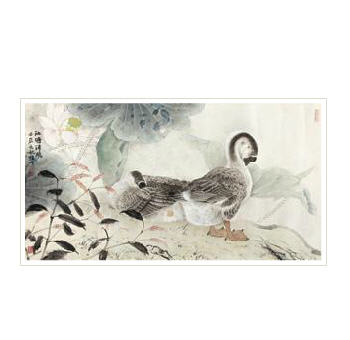 Xiaobin Xu : DUCK IN LOTUS POND