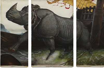 Walton Ford : Loss of the Lisbon Rhinoceros, 2008