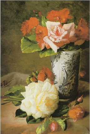 Frederick Fenetty : Still Life of Roses