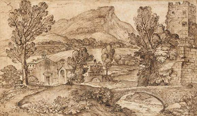 Giovanni Francesco Grimaldi : Paysage près de Viterbe