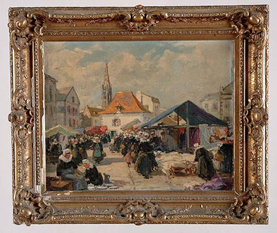 Henri Alphonse Barnoin : 'Scène de marché'